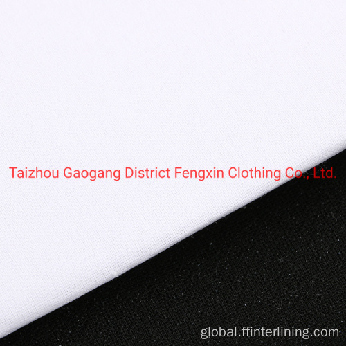 Shirt Collar Interlining Woven Fabric Double DOT Coating Fusible Adhesive Interfacing Factory